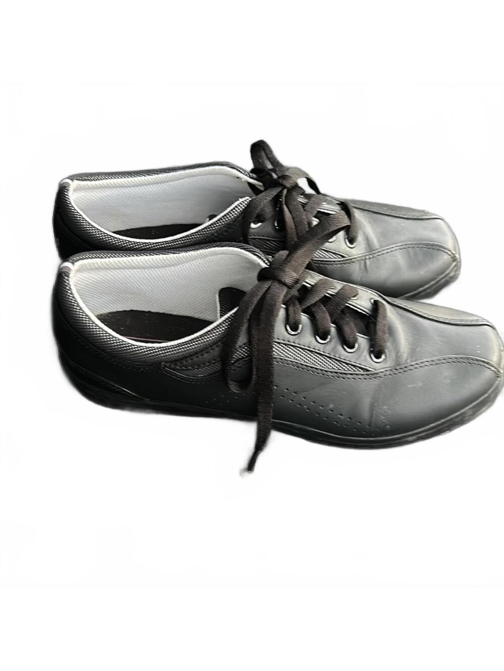 Keds Black  Leather Lace Up Sneakers Tennis Shoes | Women’s Size 8